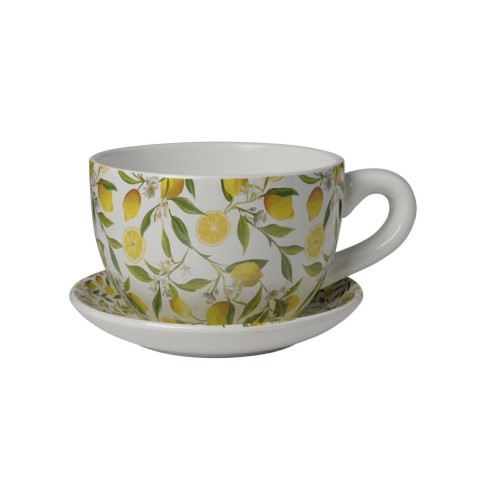 TAZZA CON PIATTINO CM19X15X10 LEMON